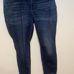 Lee Riders Women’s Jeans Size 24 Mid Rise Skinny Blue Dark Wash